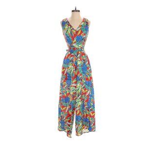 Nicole Miller Multicolor Leaf Print Jumpsuit